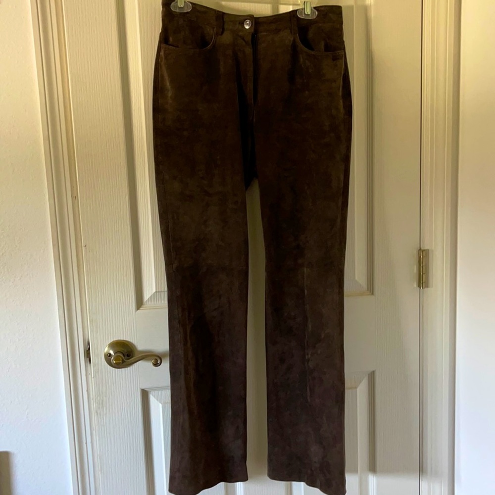 ETC brand brown suede leather pants